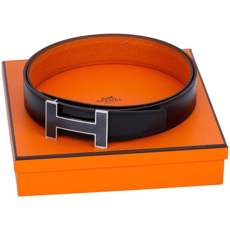 cintura hermes double face prezzo|H leather belt Hermès Blue size 85 cm in Leather .